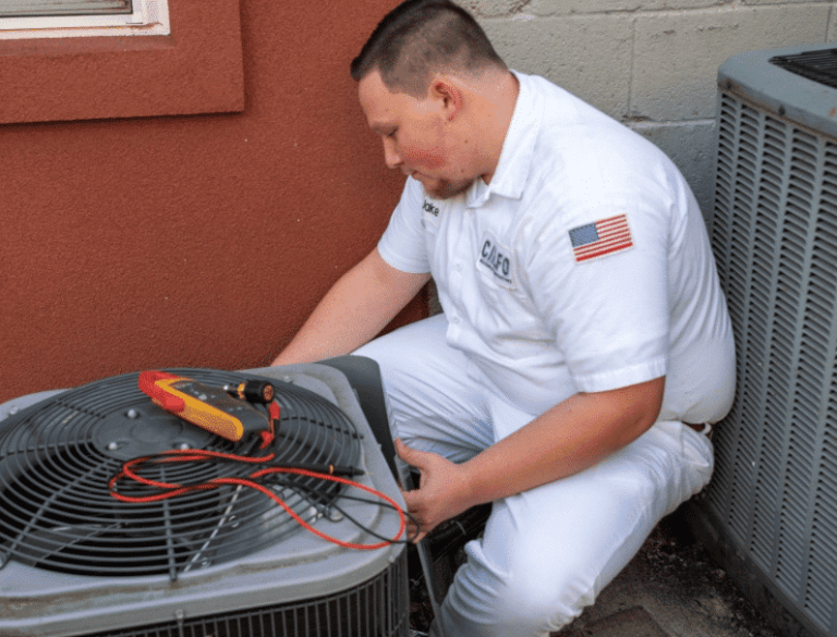 calfo employee performing repair in pittsburgh pa